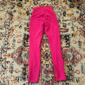 sonic pink lululemon leggings size 0 25”